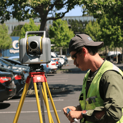 Surveyor doing his job